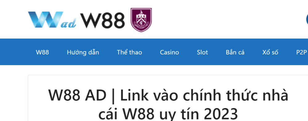 Giới thiệu về W88 AD