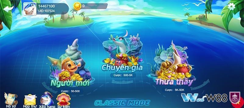 Vào chơi game Crazy Fish 2 W88 chỉ trong 2 phút